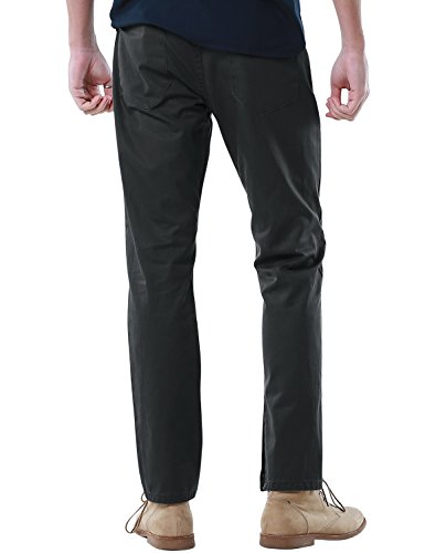 Match Men's Slim Tapered Casual Pant #8037(30W X 31L,8037 Dark Gray) #TOP1