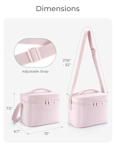 BAGSMART Lunch Box for Women Insulated Lunch Bag Cute Puffer Lunch Tote Bags Lightweight Quilted Reusable Cooler for Work Picnic or Travel, Khaki - image 6