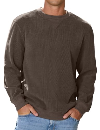 Sailwind Men's Corduroy Sweatshirt Casual Long Sleeve Crewneck Pullover Sweatshirts2