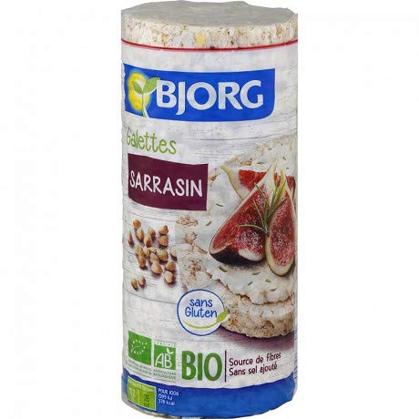 BJORG - Galettes Au Sarasin Sans Sel Bio Sans Gluten 130G - Lot De 4 - livraison offerte