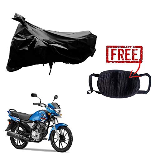 Image of Kandid Black Dust Proof & Water Resistant Double Mirror Pocket Bike Cover for Tvs Radeon