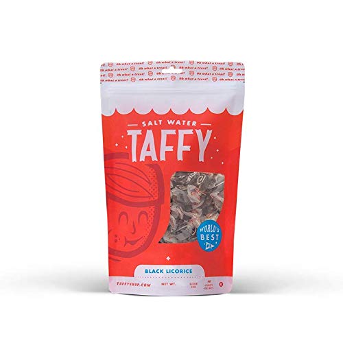 Taffy Shop Black Licorice Salt Water Taffy - Small Batch Salt Water Taffies Made In The Usa - Super Soft, And Sweet - Guaranteed Fresh - Gluten-Free, Soy-Free, Peanut-Free - Party (80Oz) Bag #TOP1