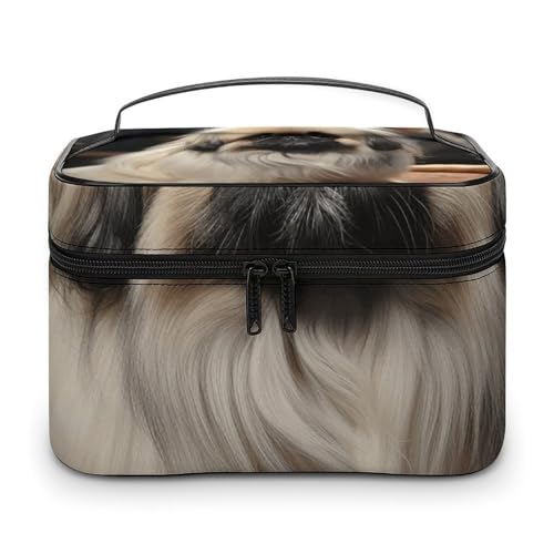 Foldable Travel Luggage Bag for Men And Women, Dry And Wet Separation Portable Travel Luggage Bag, Pekingese Dog Printed Waterproof Sports Luggage Bag, Fitness Bag