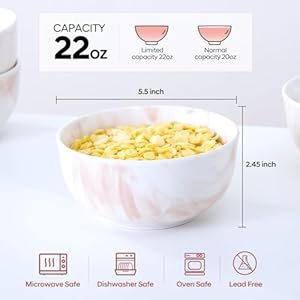 bestone 22 OZ Cereal Bowls Set of 4, 5.5 Inch Bowls Set of 4, Porcelain Round Cereal Bowl, Oatmeal Bowl, Fruit Bowl, Salad Bowl, Rice Bowl, Dishwasher, Microwave, Freezer, Oven Safe, Marble Orange bestone 22 OZ Cereal Bowls Set of 4 55 Inch Bowls Set of 4 Porcelain Round Cereal Bowl Oatmeal Bowl Fruit Bowl Salad Bowl Rice Bowl Dishwasher Microwave Freezer Oven Safe Marble Orange