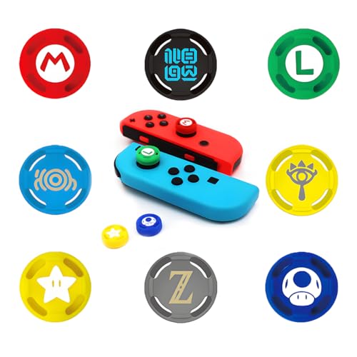 LYQNIHOB Funda protectora de apretones de pulgar de silicona para joystick, accesorios de protección para controladores de PS5, PS4, Xbox 360 y PS3, 8 piezas en colores mezclados