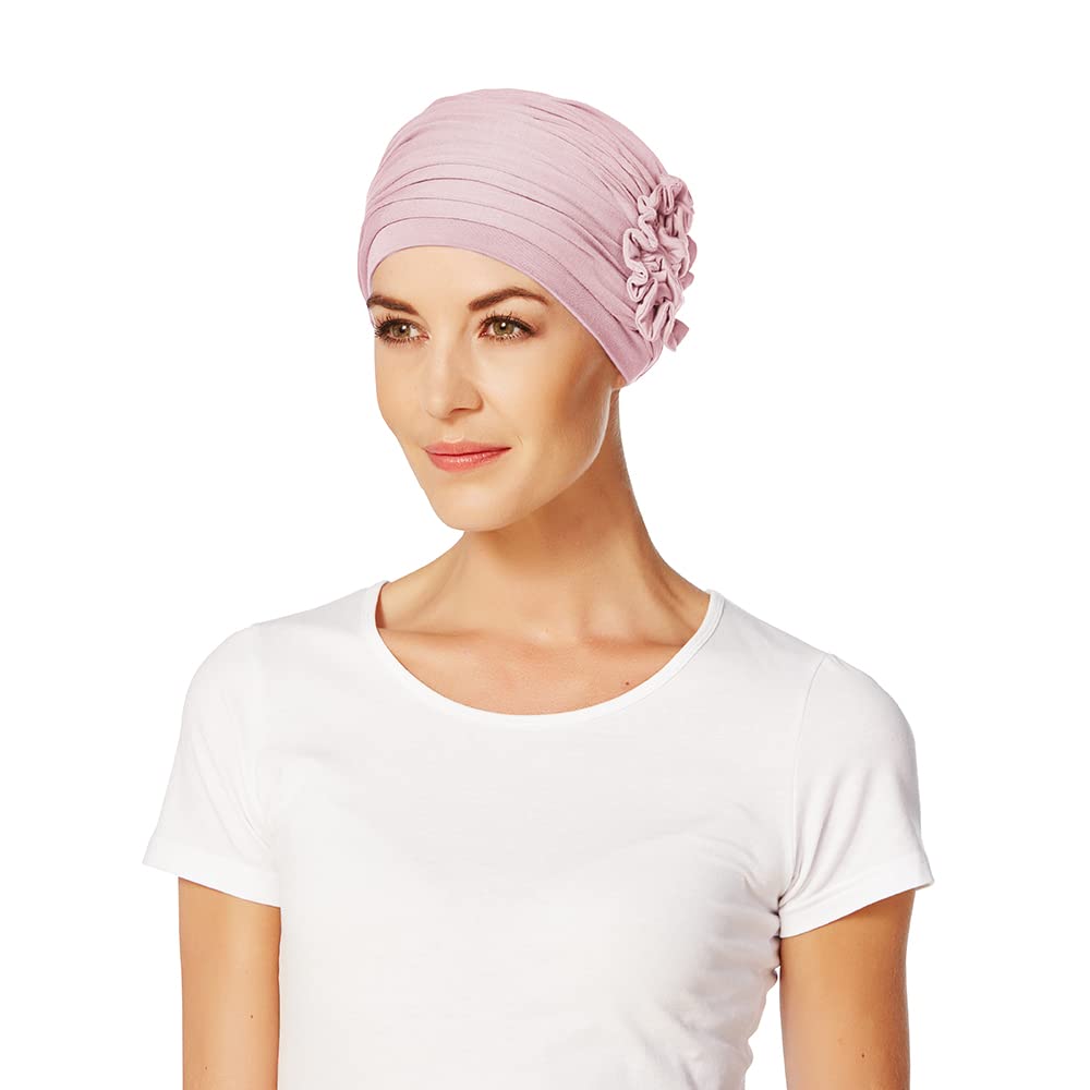 Christine Headwear Lotus Turban for Women, pink, One Size