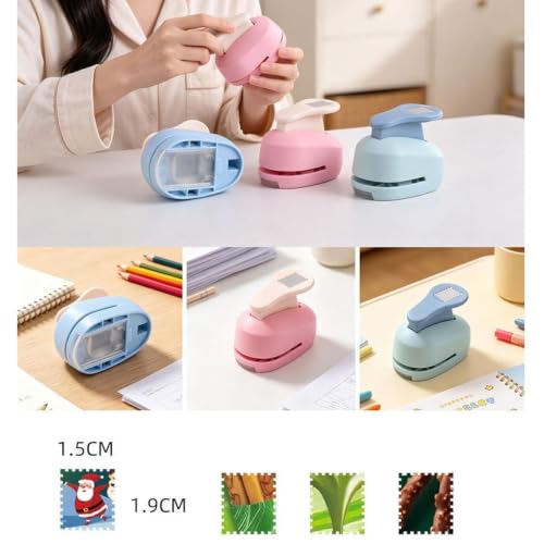 Perforadora de borde de alta precisión con mango ergonómico y elegante acabado rosa 5