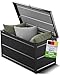 Gartenzeit® Auflagenbox 900 L (148×83×87 cm) – XXL Gartenbox aus pulverbeschichtem Stahl, wetterfest, wasserdicht & abschließbar, als Sitzbank nutzbar, Outdoor Kissenbox für Auflagen & Polster