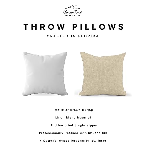 CANARY ROAD Personalized The Love Between Family Knows No Distance Pillow | Two State or Country Long Distance Family | Grandparents In Laws Moving Away Valentine Gift