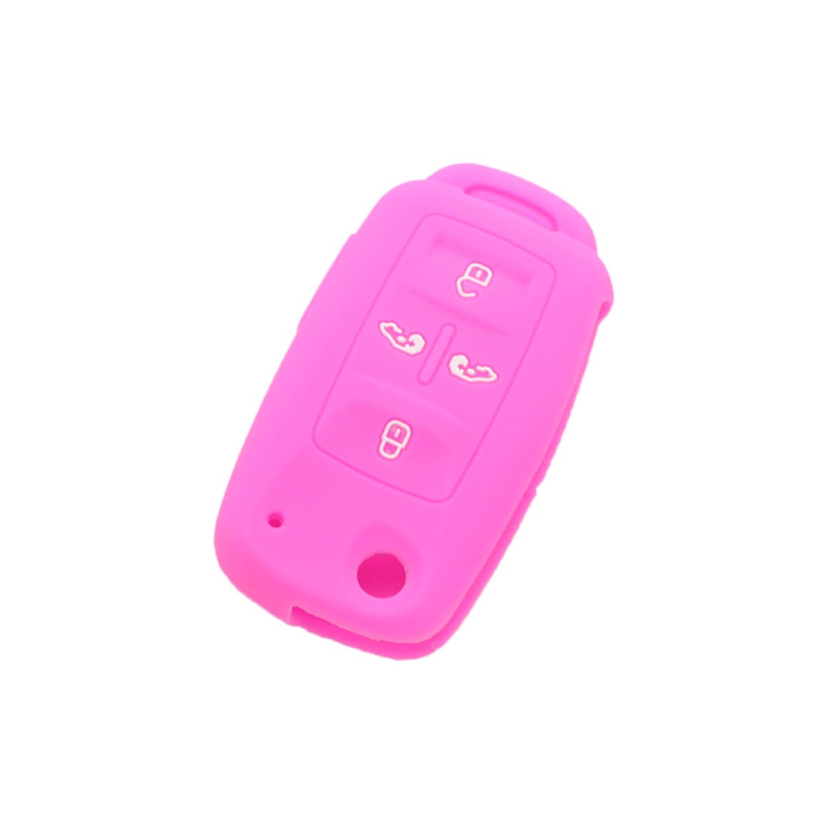 BROVACS Silicone Cover Protector Case Holder Skin Jacket Compatible with VOLKSWAGEN Sharan Caravelle SEAT 5 Button Flip Remote Key Fob 4+1 BTN CV4806 Kitty Pink - Image 2