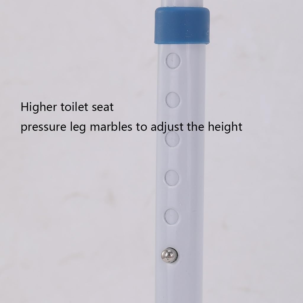 Sedile WC rialzato for sedia da toilette con maniglie, sedili WC rialzati regolabili in altezza, telaio di sicurezza WC autonomo for anziani, handicap ( Color : White U-shape , S : 48*38*64-74cm )