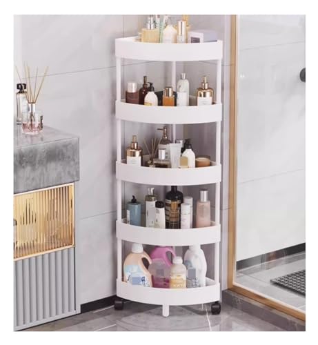 Estantería de esquina plástica de 5 niveles ideal para tu sala de estar