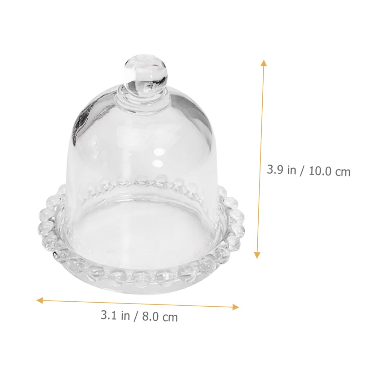 ABOOFAN Lot De 2 Cloches en Verre pour Bougies Plantes Succulentes Guirlandes Lumineuses Photo Gâteau Dessert Décoration