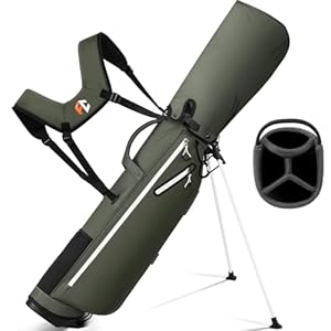 Full Choice Lightweight Golf Stand Bag, 4-Way Full-Length Dividers, Holds Up to 10 Clubs, 3.7 lbs Golf Bag with Dual Straps & Stand for Driving Range, Par 3, and Standard Courses