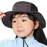 [FELLOW] フェロー ビーチハット 全33色 UVカット 子供 サーフハット サファリハット キッズ 帽子 フリーサイズ プール 紫外線対策 UPF50+ ダークグレー S 54cm