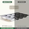 BRONYPRO Ceramic Muffin Pan, 12-Cup Nonstick Aluminized Steel Cupcake Pans, Healthy Non-Toxic Ceramic Coating Muffin tin, 2 Pack Cup Cake Pans for Baking Cream #4