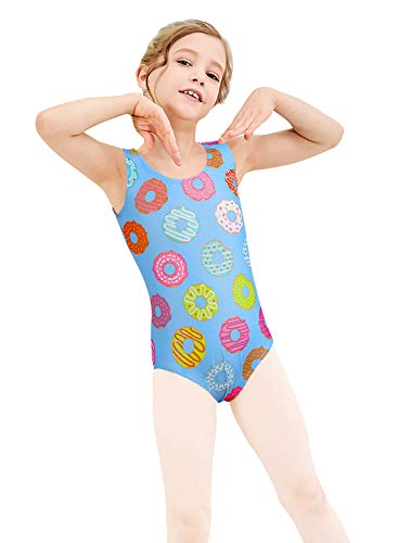 HOZIY Gymnastics Leotards for Girls Toddlers Kids Sleeveless Tumbling Outfits for Dance Print
