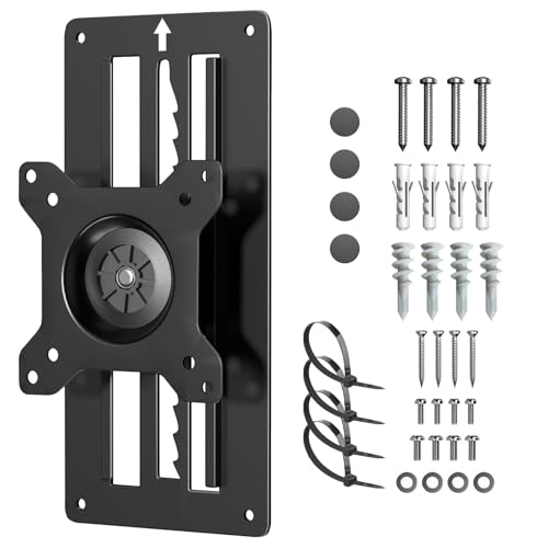 ACCURTEK 可動式 壁掛け モニターアーム 35インチまで対応 耐荷重10kg 高さ調整可能 シングルディスプレイ マウント VESA 100x100mm/75x75mm ブラック ACX-02B