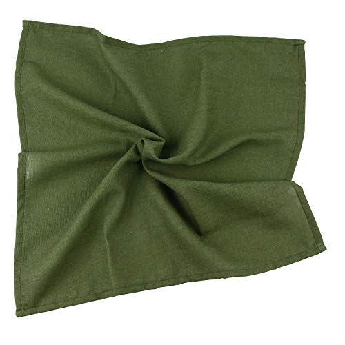 Solid Color Polyester Linen Blended Dinner Cloth Napkins - Set of 12 (40 x 40 cm) - For Events & Home Use (Army Green) - Image 3