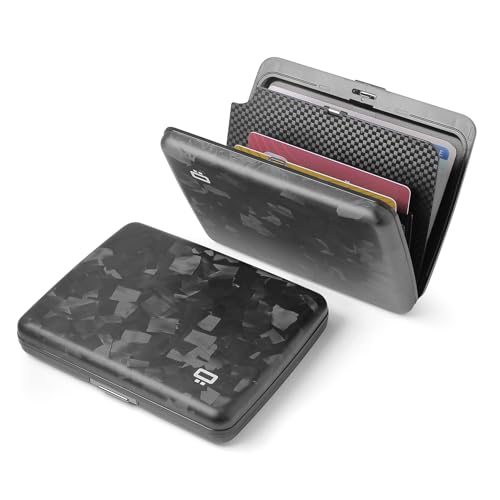 ÖGON -DESIGNS- Forged carbon fiber wallet, Large capacity with metal lock, RFID Protection against fraud & demagnetization, Smart Case Oslo Large model2