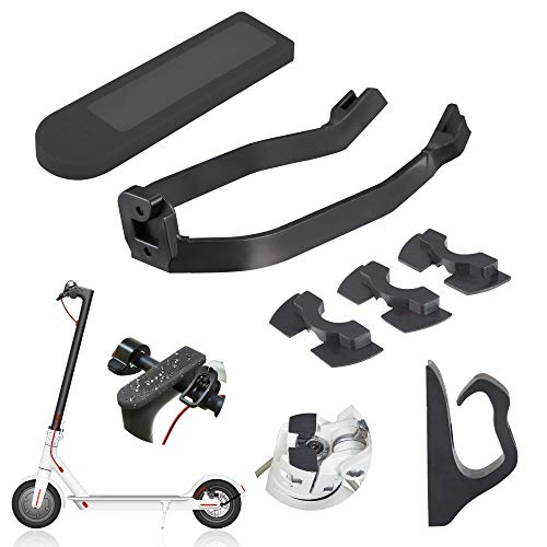 Atuka 6 Piezas Accesorio de Scooter Soporte de Guardabarros Trasero y Cubierta de Silicona Impermeable y Gancho Frontal con Amortiguadores de Vibraciones de Goma de 3 Piezas para Xiaomi M365/M365 Pro Cover