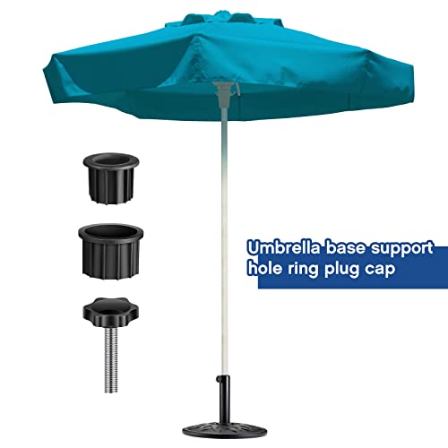 Zhengmy 6 Pieces Umbrella Base Stand Hole Ring Plug Cover And Cap Patio Umbrella Stand Replacement Parts Black Umbrella Stand Base Screw Umbrella Pole Cap #TOP4