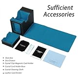 Stepane MTG Deck Box for Commander Display with Dice Tower, Fits 100 Double-Sleeved Cards for TCG/PTCG, Multifunctional Card Storage Box, with a 35PT Magnetic Card Holder (Black Cyan) - Image 6