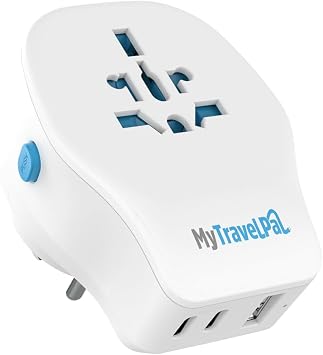 MyTravelPal Universal Travel Adapter 20W PD USB C | UK Safety Standards
