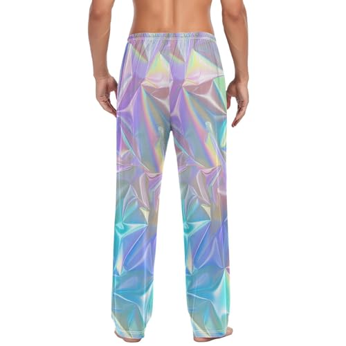 Holographic Rainbow Neon Men's Pajama Pants for Men Lounge Pants Pajama Bottoms Soft Long Sleep Pant Lightweight2