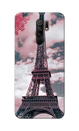 Image of Lovers Famous Place Eiffel Tower in Paris Hard Back Case Cover for Redmi 9 Prime /Poco M2 / Poco M2 Reloaded Back Cover -(J5) VNS2227