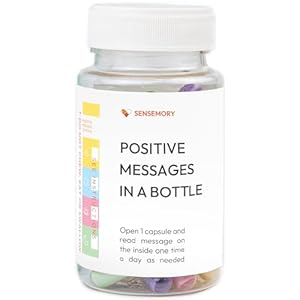 50 Positive Messages in a Bottle, Positive Affirmation,Anxiety Relief Items,Unique Health and Wellness Gifts, Stress Relief, Self Care Kit for Mediation, Self Care Gifts for Women (Positive)