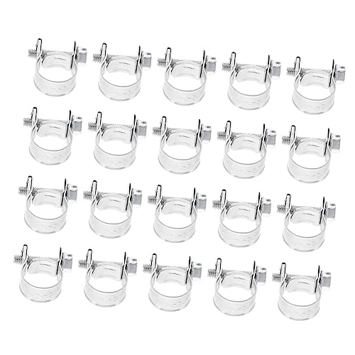 Holibanna 20pcs Zinc Plated Iron Water Pipe Clamp Set Pipe Clamps Clips for Line