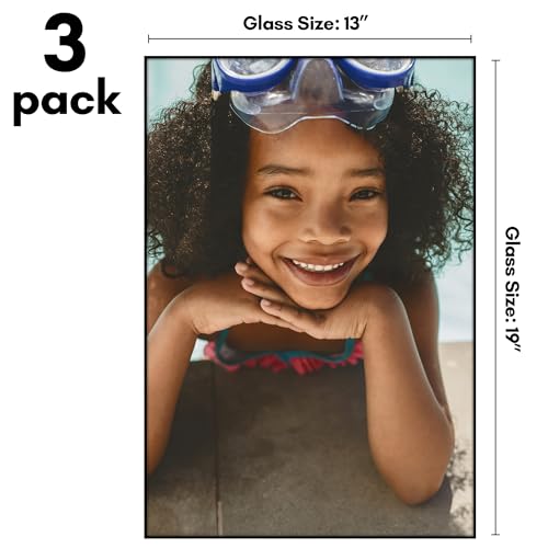 Americanflat Front Loading 13x19 Picture Frame with Shatter-Resistant Glass - Set of 3 - Metropolitan Collection - Photo Frame for Wall Display - Black by Americanflat - Image 2