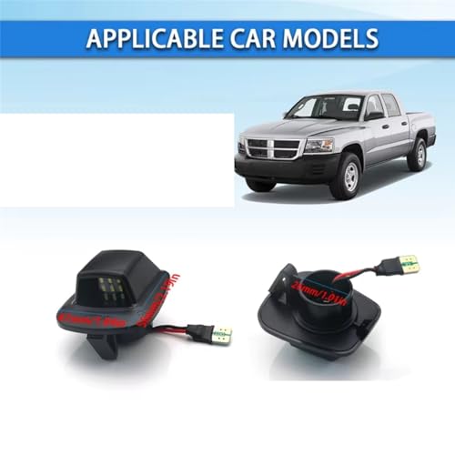 Luz de matrícula vehículo compatible con Dodge Dakota 1997 2005 2011 iluminación trasera 3