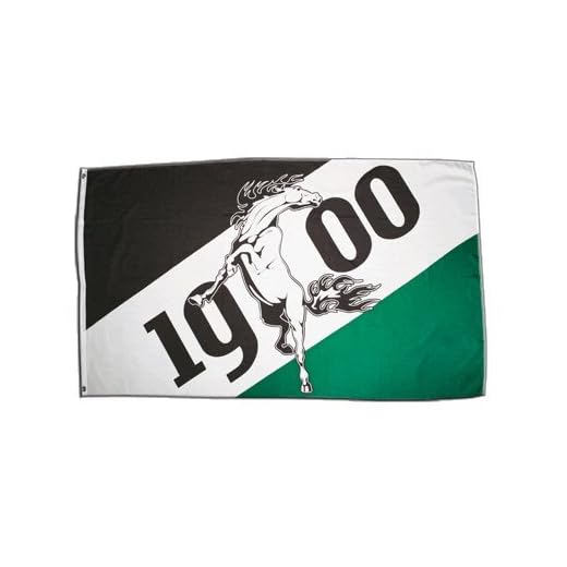 Fahne/Flagge Mönchengladbach Fohlen 1900 + gratis Sticker, Flaggenfritze®