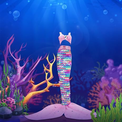 Miniatura 7 de Unicorn Element 5 piezas de ropa y accesorios de cola de sirena de 11.5 pulgadas (los muñecos no están incluidos)  Vestido de verano con cola de