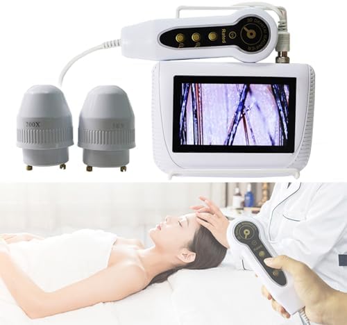 Analisador de cabelo de pele, sonda 50X/200x, microscópio digital...