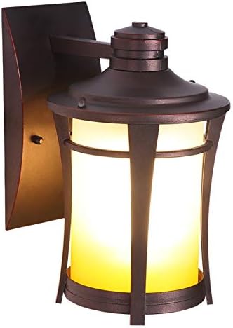 7W LED wall Lantern Traditional, Frosted glass, Outdoor/Indoor Gate Door-side Garage Wall Sconces Light Fixture Waterproof IP54