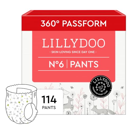 LILLYDOO Baby Windeln Pants Größe 6 (13+ kg), Monatsbox (114 Stück)