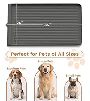 Dog Food Mat 36"x24", Waterproof Dog Bowl Mat, Grey — image 7