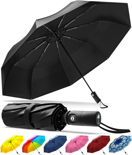 Rain-Mate Compact Travel Umbrella - Pocket Portable Folding Windproof...