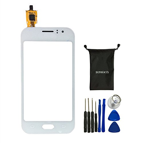 sunways Touch Digitizer Glass Lens Screen Replacement for Samsung Galaxy j1 Ace j110 with Device Opening Tools(White)