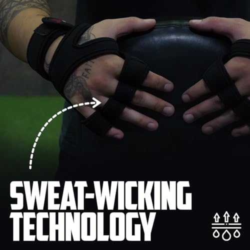 Image of Wrist Support Gloves | Gym & Weightlifting Gloves with Built-in Wrist Wraps for Crossfit, Boxing & Strength Training | (Medium)