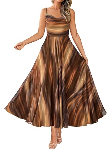 Image of BTFBM Women Summer Maxi Dresses Elegant Wedding Guest Dress | Cowl Neck,Spaghetti Strap,Mesh,Floral,A-Line,Flowy,Party,Cocktail,Homecoming,Graduation,Sundress,Prom,Beach Long Dresses