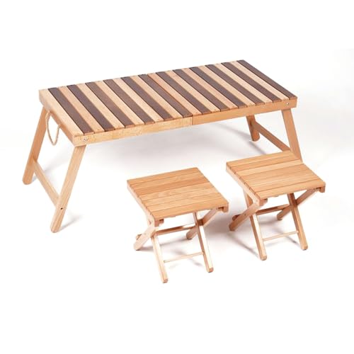 Table pliable Bea Air avec table d'appoint et tabourets ultra compacts