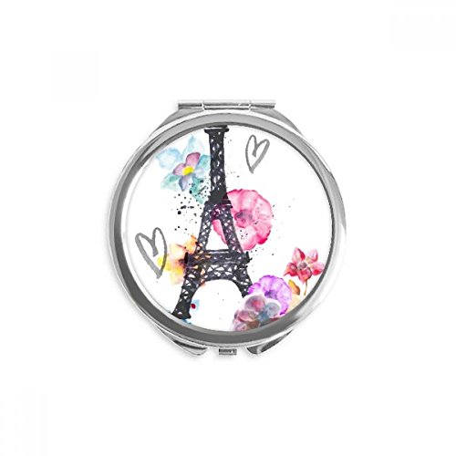 Miroir de maquillage de poche Tour Eiffel pour retouches beauté rapides en voyage et en terrasse