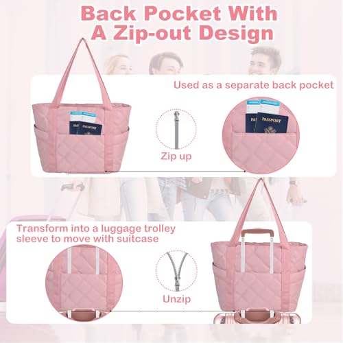 QZUnique Gift for Women Initial Travel Bag - Duffel with Makeup Pouch, Weekender Overnight Tote, Gym Yoga Bag, Birthday Gift2