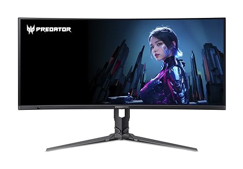 Acer Predator X34X5bmiiphuzx 34' UWQHD OLED Monitor mit der 1800R-Panoramakrümmung