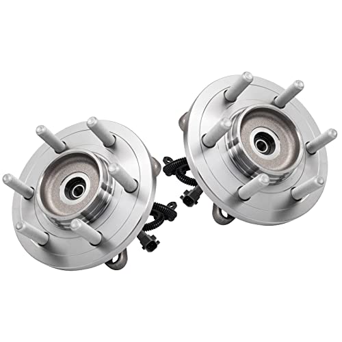 Image of TRQ Front Left and Right Wheel Bearing and Hub Assembly Set 2 Piece Compatible with 2017-2020 Ford F-150 Raptor