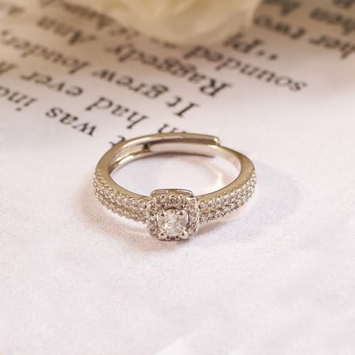 Image of SALTY Anti Tarnish Finger Ring for Women | Adjustable Fancy Jewellery Design | Fashion Accessories for Girls | Minimal Jewelry | Gift for Diwali, Christmas, Marriage, Birthday